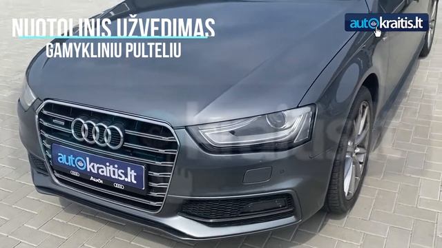 Audi A4, 2013 metų. Nuotolinis automobilio užvedimas gamykliniu pulteliu. смотреть онлайн