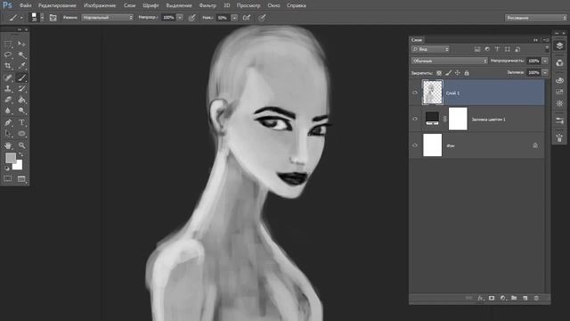 Быстро нарисовать девушку в фотошопе смотреть онлайн