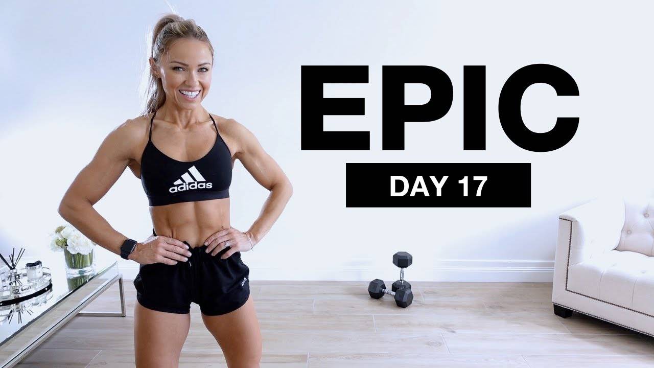 Caroline Girvan - Day 17 of EPIC _ Leg Workout with Dumbbells at Home - Lunges