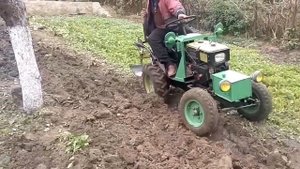 Мини трактор из мотоблока "Зубр" 8л.с. Оранка.