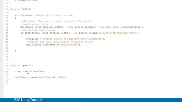 ESC Unity Tutorial - Racing Game 09 - Timer смотреть онлайн