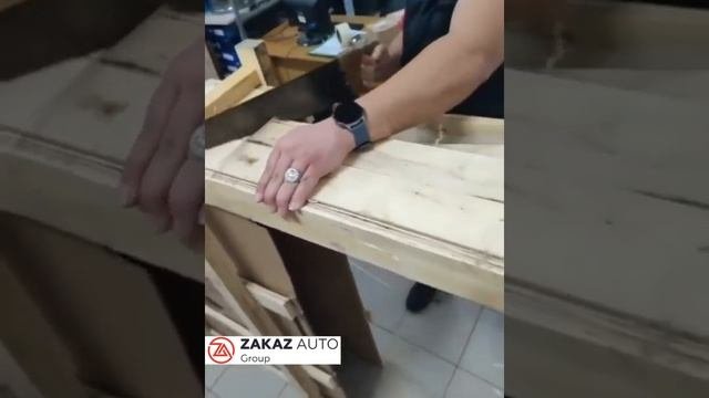 Монтируем  обрешётку перед отправкой стёкла в регион.