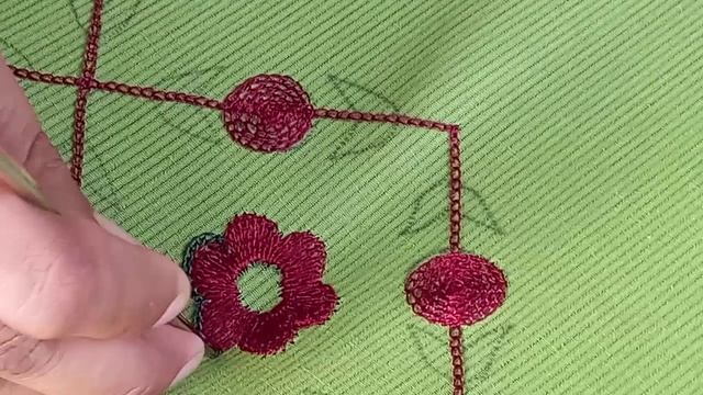 Hand embroidery neck design for kurti, Hand Embroidery Tutorial Neckline Design