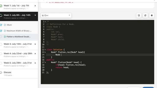 Flatten a Multilevel Doubly Linked List | LeetCode 430 | C++, Java, Python