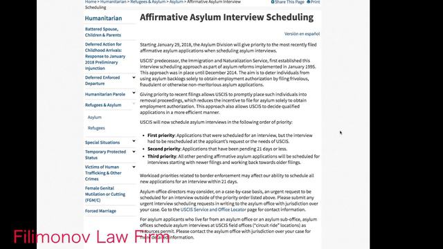 Новое расписание на интервью в USCIS Политическое убежище в США смотреть онлайн
