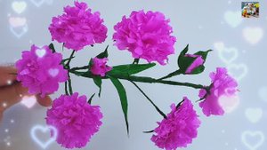 DIY | Цветы из крепированной бумаги своими руками.