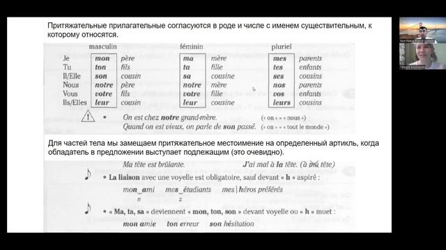 Притяжательные местоимения и прилагательные во французском языке. Урок французской грамматики №17