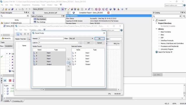 Simulation in Quartus II v15.0