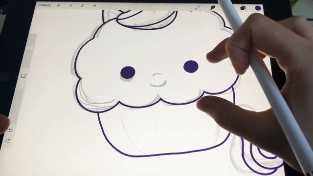 DRAW with me Cute Unicorn Cupcake | Easy drawing tutorial for beginners | Procreate | Ipad | ASMR смотреть онлайн