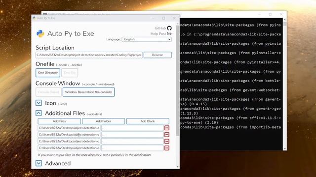convert .py to .exe