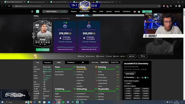 AKANJI 89, CLARK 89, DYBALA 90, TODIBO 87, SINGO 87 | SHOWDOWN | FANTASY | POTM | FC24 PLAYER REVIE смотреть онлайн