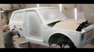 Подготовка к покраске на сухую, герметик по стыкам НИВА (Часть 11)