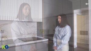 Дизайн серой кухни с белой столешницей