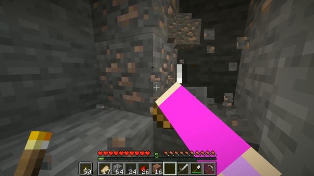 1.15.2 НА СЛОЖНОМ#3 / ПЕРВЫЙ ПОХОД В ШАХТУ-НАШЛА КУЧУ АЛМАЗОВ И ДРУГИХ РЕСУРСОВ MINECRAFT ВЫЖИВАНИ смотреть онлайн