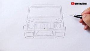 Как нарисовать машину Мерседес Гелендваген | Ахадов Эльнур