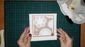 Простая новогодняя открытка своими руками.  Мастер-класс.  Скрапбукинг для новичков