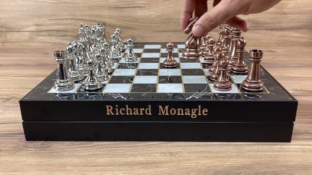 13.7 Inch Chrome Plated Boxed Custom Chess Board Game Set смотреть онлайн