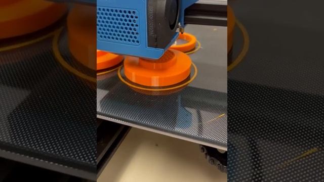 3D Printing in Orange Enviro PETG.  100% Recycled 3D Printer Filament