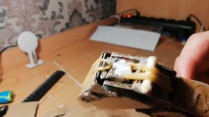Пистолет, резинкострел из картона.