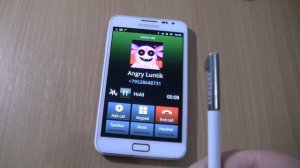 Angry luntik On Samsung Galaxy Note 1 white Over the Horizon incoming call