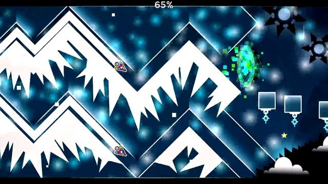 "SAD SANTA" 100% | Impossible Level | One Clip Run | Geometry Dash