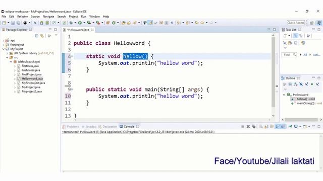 Java darija 12 : JAVA VOID -تعلم جافا : الكود الرئيسي смотреть онлайн