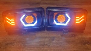 Тюнинг фар Ваз 2107, ангельские глазки своими руками!  установка линз лед повороты