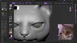 Sculpting a stylized portrait of my cat! | zBrush Time-lapse