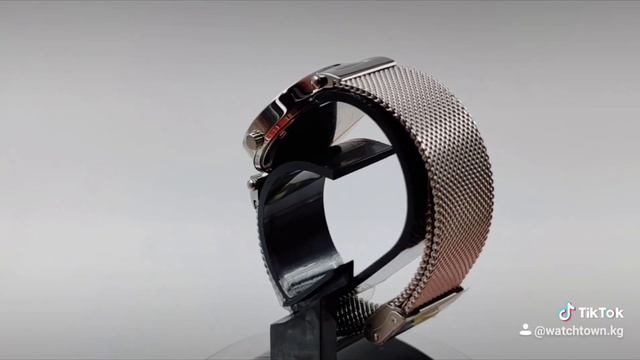 Часы Roberto bianci кварц на солнечной энергии. Белый циферблат с Swarovski. Серебристый браслет