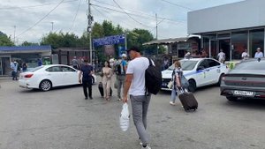 Дорога на маршрутном такси автовокзал Пицунда Абхазия - КПП Адлер Россия
