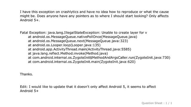 Android : java.lang.IllegalStateException: Unable to create layer for v смотреть онлайн