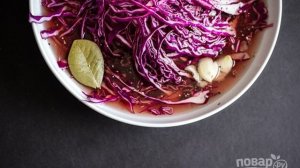 Краснокочанная капуста маринованная