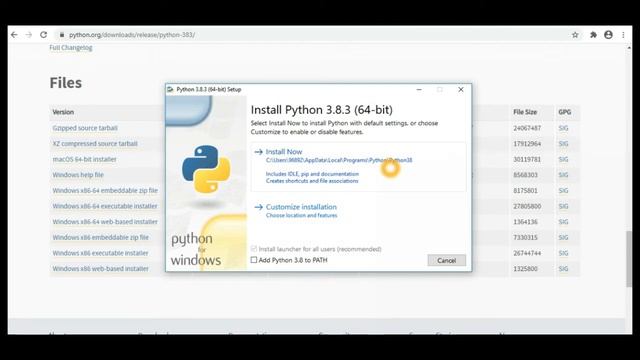 class 11/Python installation on windows 10