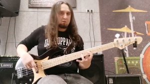 Dream Theater - Panic attack (intro bass cover, standart tuning)