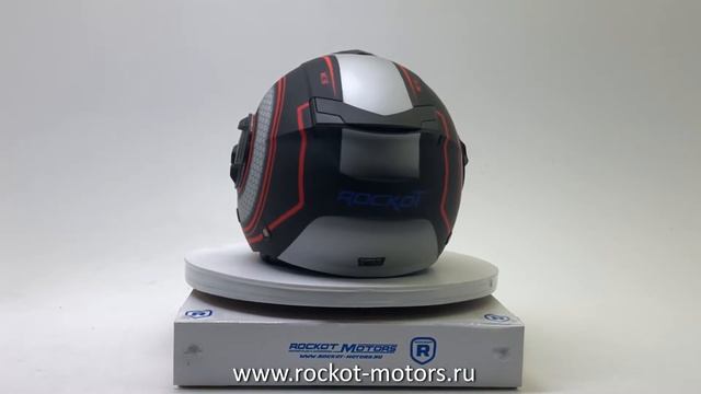 Шлем открытый с двойным стеклом ROCKOT PD-625 KL (черный/красный матовый) смотреть онлайн