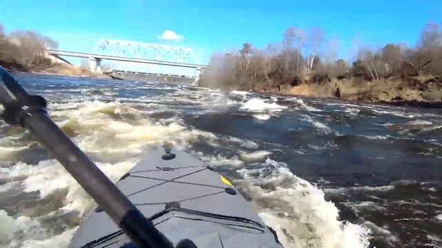 Река Вуокса, пороги, прохождение на надувной байдарке! смотреть онлайн
