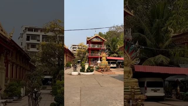 Beautiful Buddhist temple in Vientiane | Travel vlogs #travel #shots #vientiane #tour