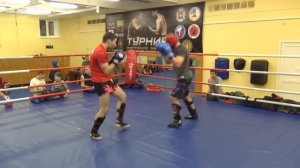 Самбист против Тай боксера, полный контакт по правилам Тайского бокса.