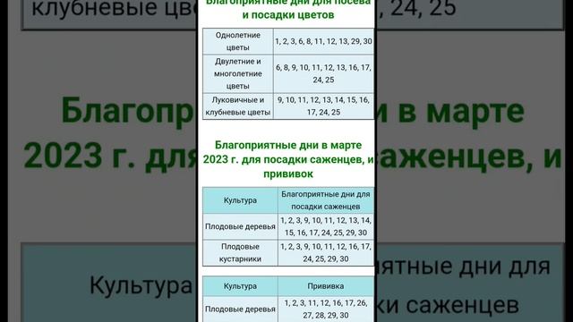 Лунный посевной календарь садоводов и огородников на МАРТ 2023 г. #лунныйкалендарь #садогороддача