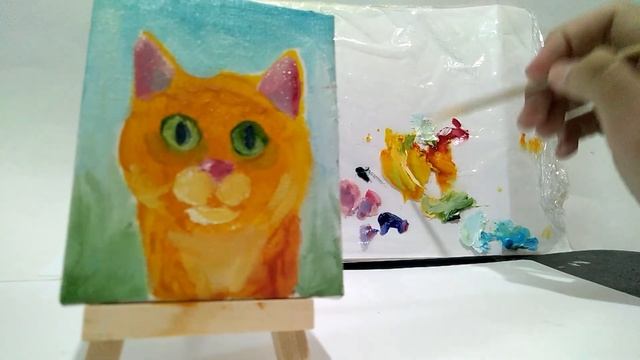 Мастеркласс: Как нарисовать Кота для начинающих(масляными красками)