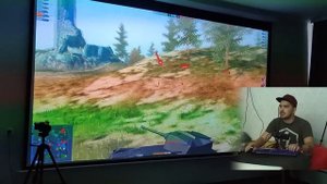 ИГРАЮ В WOT BLITZ НА ПРОЕКТОРЕ! ЛОПНИ МОИ ГЛАЗА