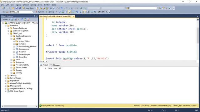 SQL Constraint Check