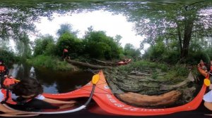 360 Afternoon Kayaking along the Misa river in Latvia from Brieži bridge towards Olaine city