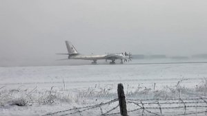 ✈Ту-95 Взлет в сильный мороз -25°С
