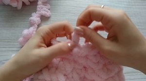 вяжем сердце руками Alize Puffy