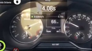 Разгон 0-100 Octavia A7 2,0d Stock