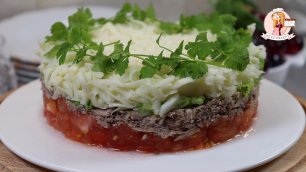 Салат «РИМСКИЕ КАНИКУЛЫ» с тунцом и помидорами.  Рецепт свежего салатика, который напомнит вам о лет