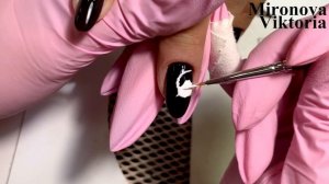 Как нарисовать кленовый лист на ногтях? Сломанный ноготь. Коррекция акрилатиком.