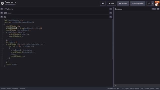 Сортировка подсчетом. Count sort.