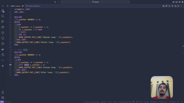 ORACLE DATABASE TUTORIAL #71  PL SQL BASIC LOOP